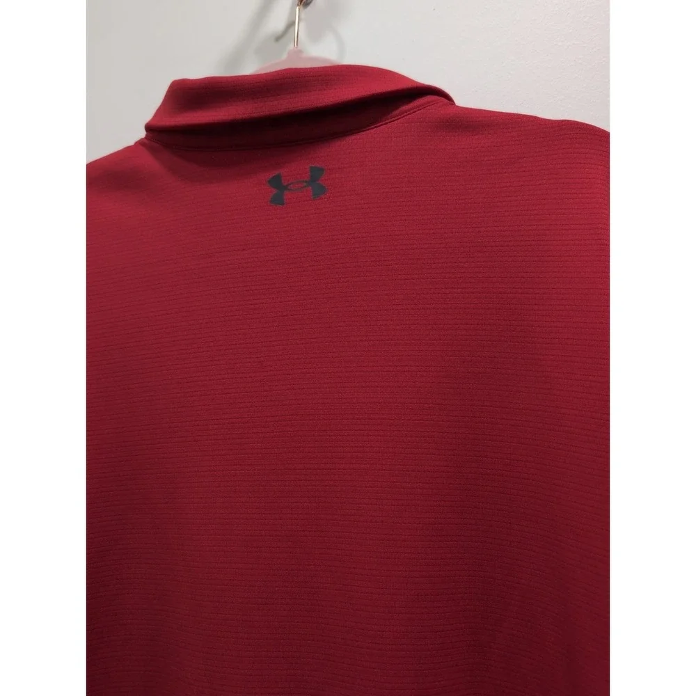 Under Armour Men's 2XL Red Loose Polo Preppy Athletic Golf - Picture 5 of 8
